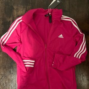 Adidas Back 2 Basics Pink Track Jacket Brand New